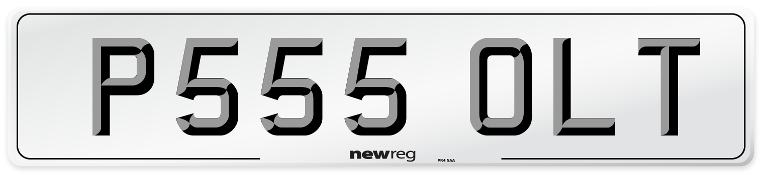 P555 OLT Number Plate from New Reg